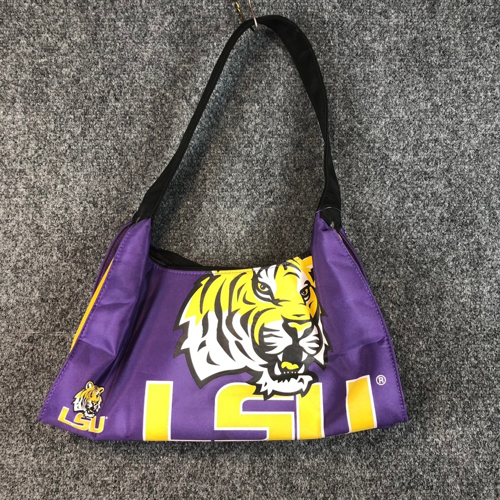 LSU Tigers Purse Little Earth MVP Shoulder Bag NCAA Football Purple Gold NWOT
